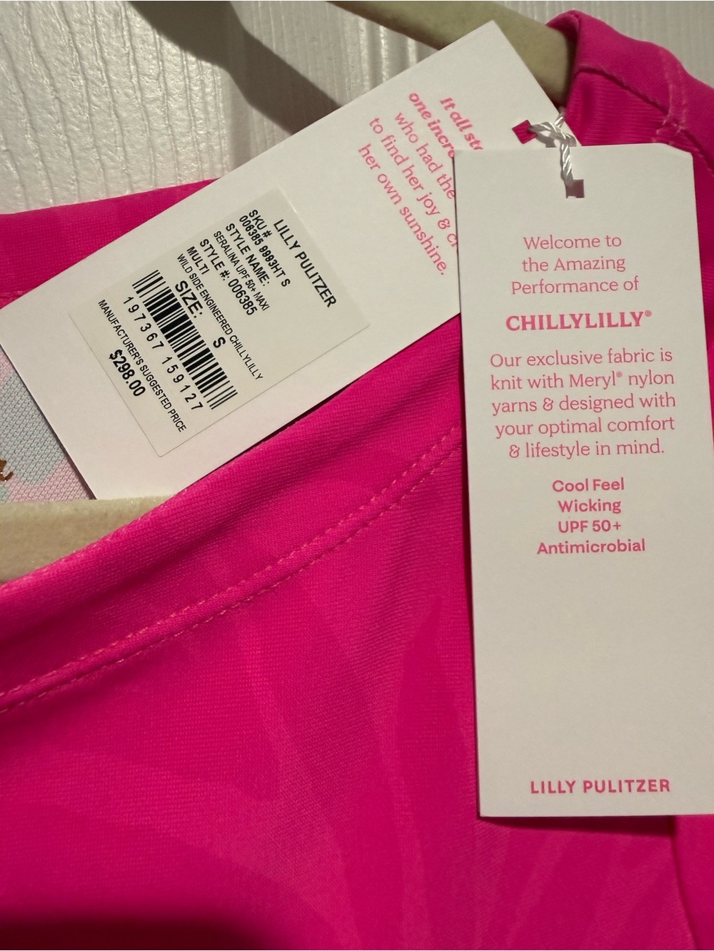 Lilly Pulitzer Hot Pink Tropical Print Maxi Dress - Picture 2 of 4
